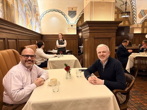 Lunch in Detroit with Taylor Lydon, president of Security Archives Data Management, on onboarding day