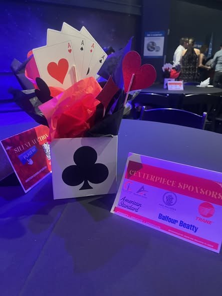 A centerpiece table at the ABC of Central Florida Casino Night