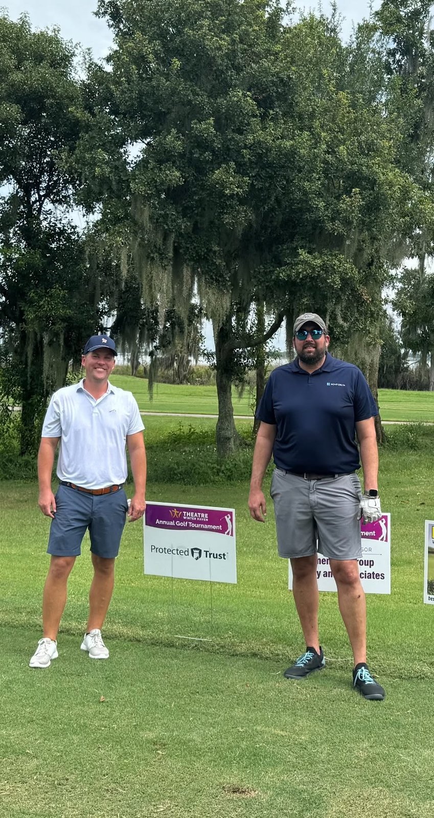 Two of our golfers at Theatre Winter Haven's second annual golf tournament